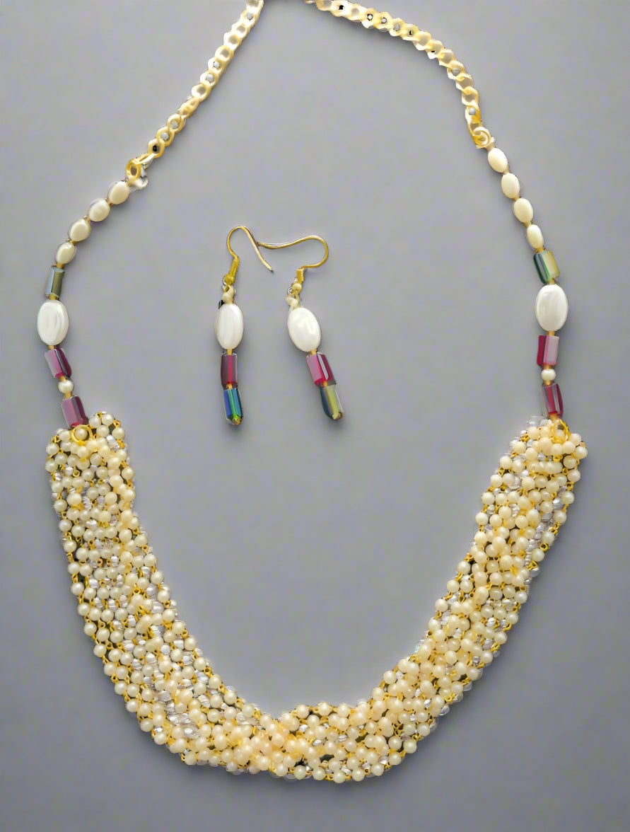 Multi-Strand Pearl & Jewel Cascade Set