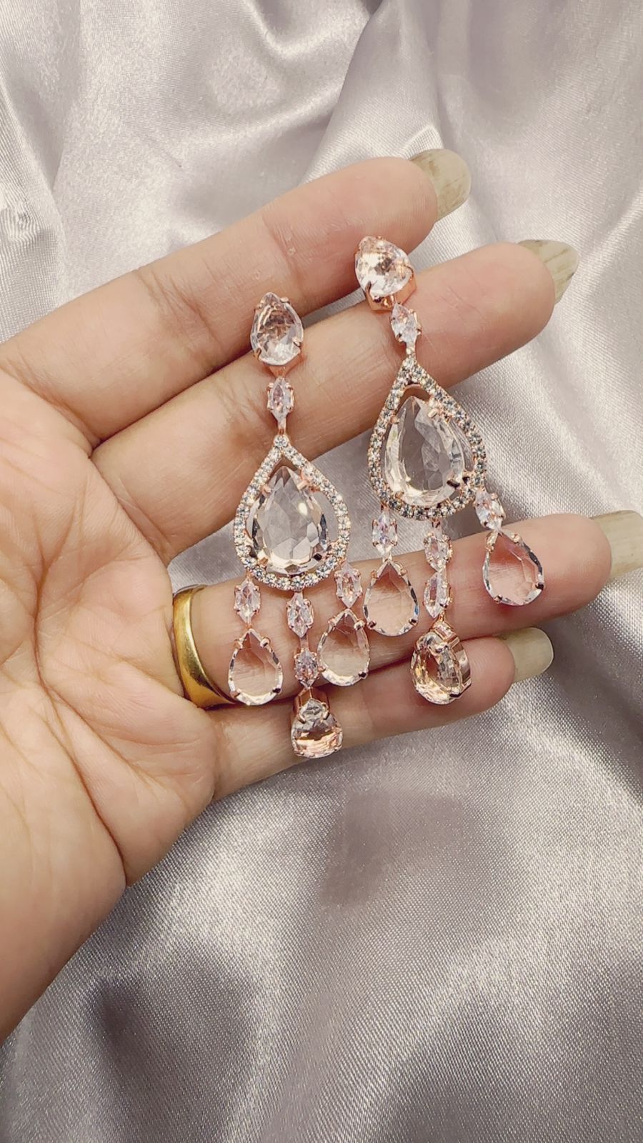 Champagne Dream Chandelier Earrings