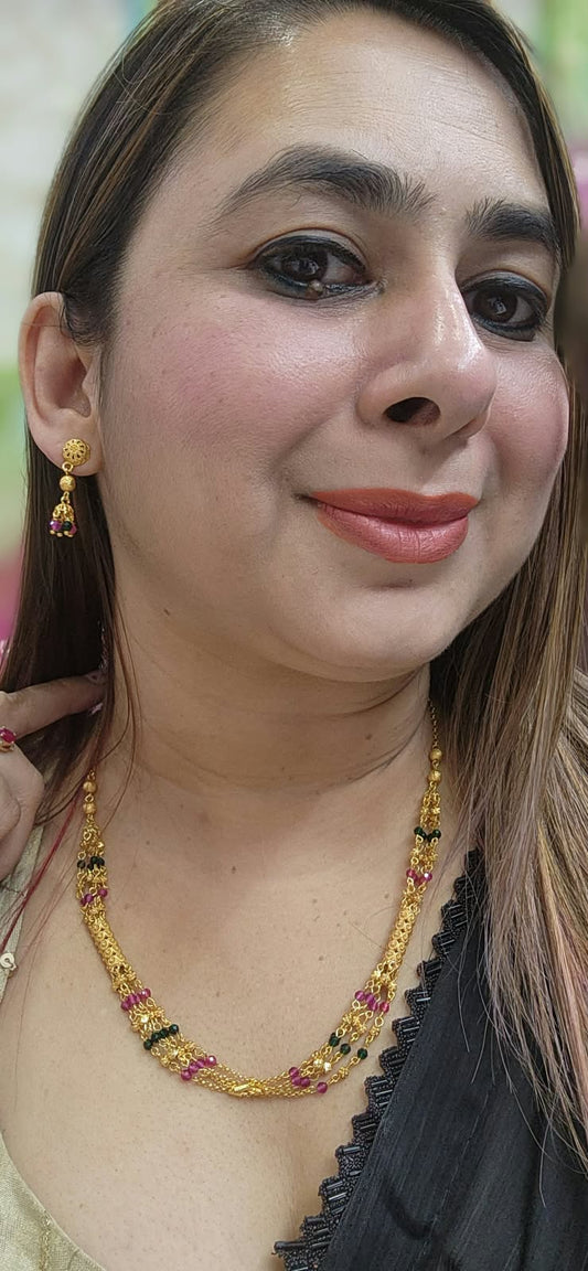 Gold Chain with Earring - #0310-04