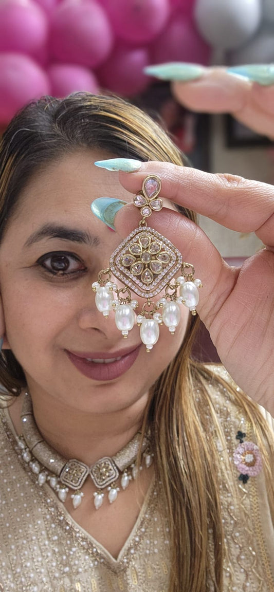 Jewellery that look like Real Diamond - Necklace + Earring