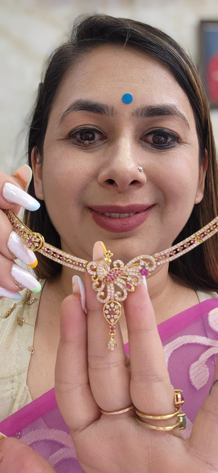 Khubsurat 3 - Peacock Set | Hasli with AD