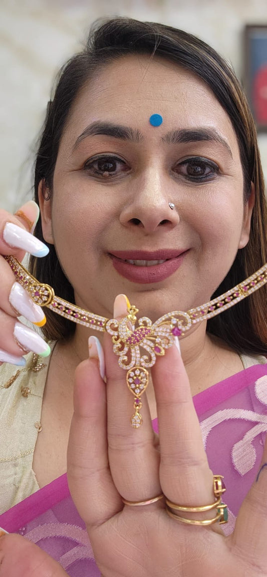 Khubsurat 3 - Peacock Set | Hasli with AD