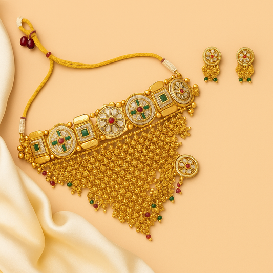 Regal Charm – Choker & Earring Combo Set