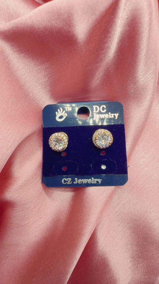 Classic Halo AD Stud Earrings