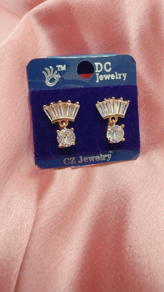 Royal Crown AD Drop Earrings