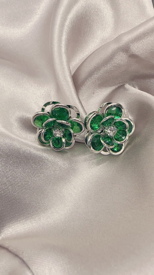 Emerald Bloom Studs