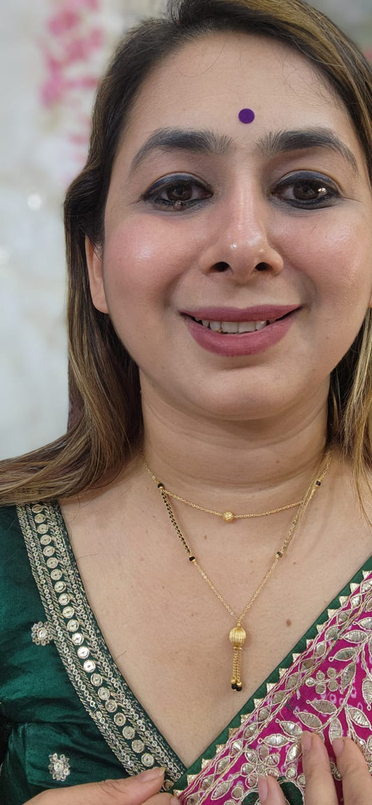 MG2 - Modern Look Mangalsutra - Design 2 Damru Design