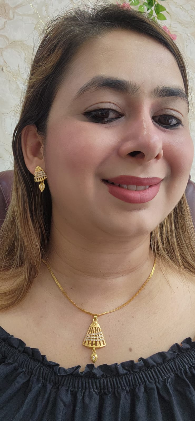 NA14 - Bell Shape AD Pendant Set with chain