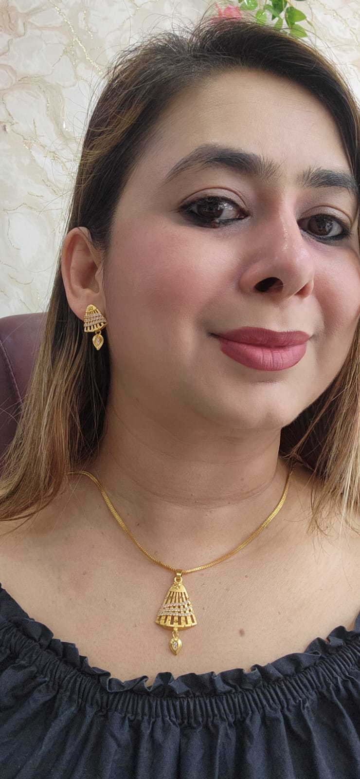 NA14 - Bell Shape AD Pendant Set with chain