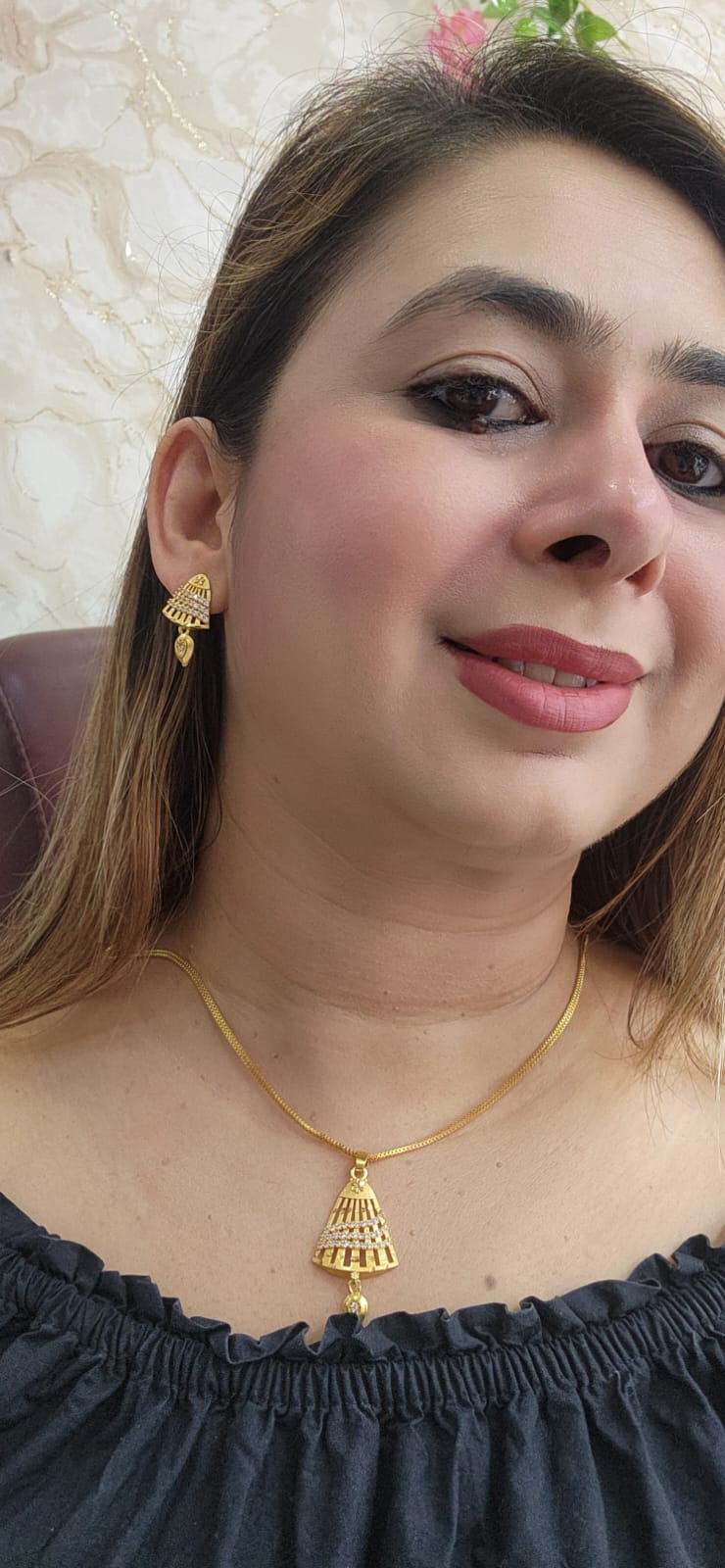 NA14 - Bell Shape AD Pendant Set with chain