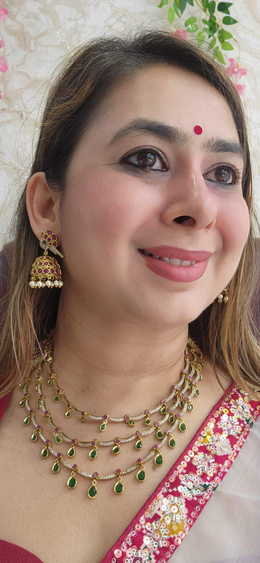 NA21 - 3 Layer Semi Precious Delicate Set