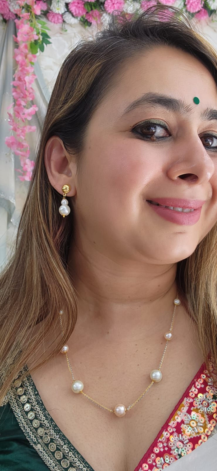 NJ2 - Single Ladh - Pearl Mala | Beautiful Rich Look