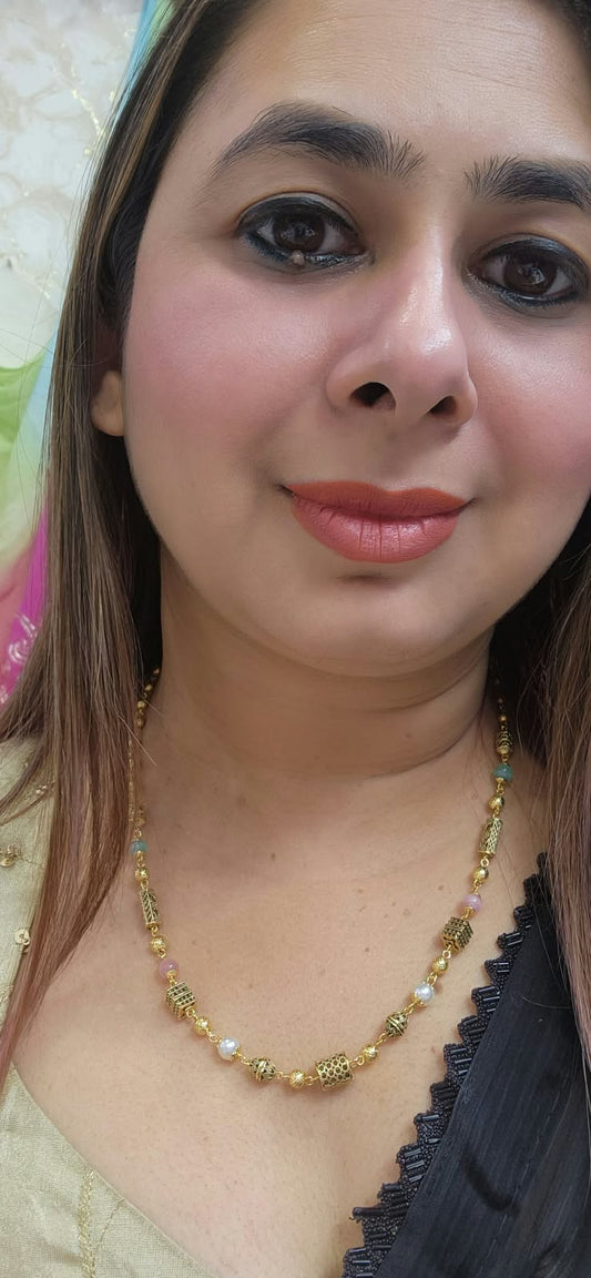 Gold Unique Chain with Cut Work #0310-01