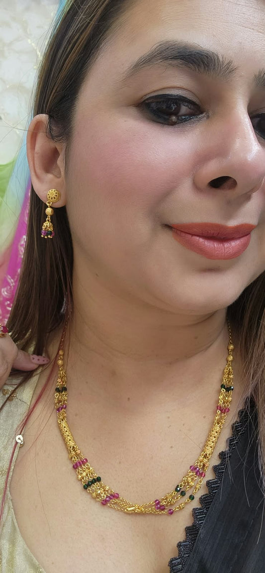 Gold Chain with Earring - #0310-04