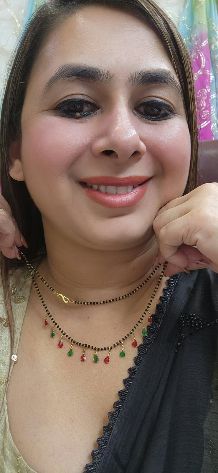 Red and Green Mangalsutra Design 1 - #0310-17