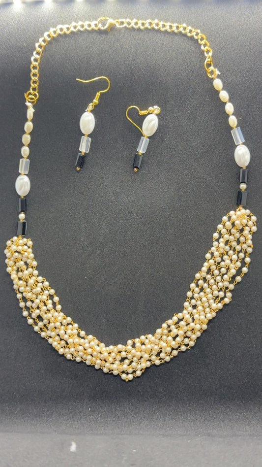 Multi-Strand Pearl & Jewel Cascade Set