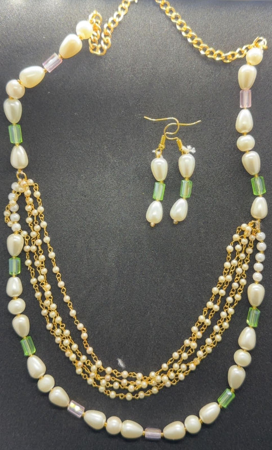 Luminous Pearl & Jewel Layered Set