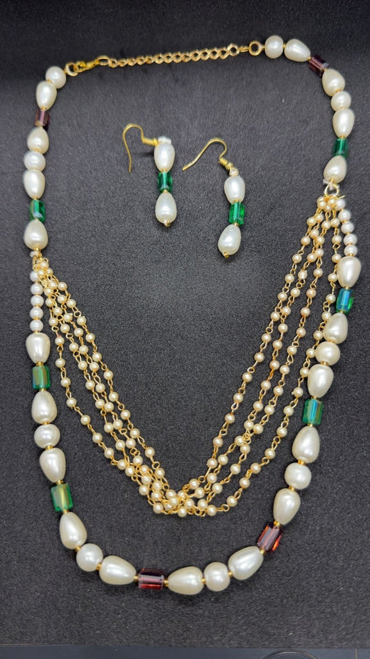 Luminous Pearl & Jewel Layered Set